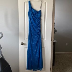 Dark Teal One Shoulder Long Dress - Worn Once
